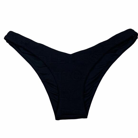Seafolly Your Type Logo Hipster Bikini Bottom Black Size 10 - Picture 1 of 6